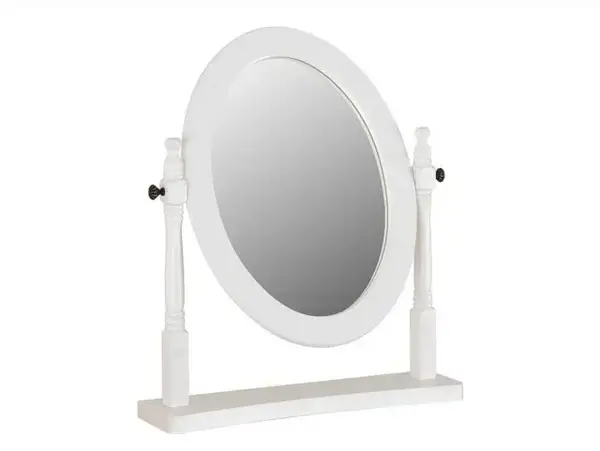 Image of Seconique Contessa White Wooden Dressing Table Mirror