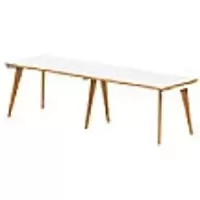 Image of dynamic Computer Desk Oslo OSR212WHT White 2400 mm x 800 mm x 730 mm