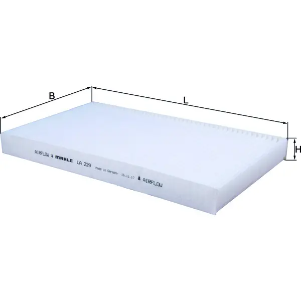 Image of Pollen Air Filter (Standard) La229 77639024 By Mahle Original