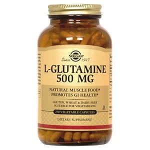 Image of Solgar L Glutamine 500 mg Vegetable Capsules 250 Capsules