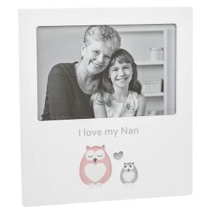 Image of Cut Out Owl Frame Love Nan