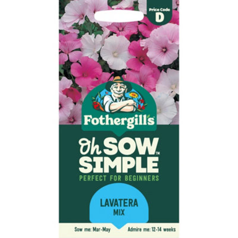 Image of Mr Fothergills Oh Sow Simple Parade Mix Lavatera Flower Seeds