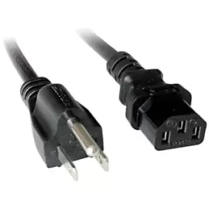 Image of LINDY Current Cable [1x USA plug - 1x IEC C13 socket ] 5m Black