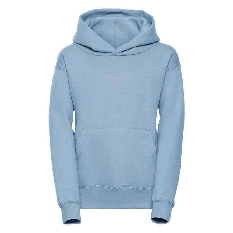 Image of JERZEES Plain Double Layer Hooded Sweatshirt with Kangaroo Pocket in Blue Size: 3-4 Years Blue Unisex 3-4 Years