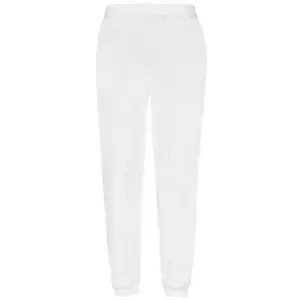 Image of Fruit of the Loom Mens Classic Elasticated Hem Jogging Bottoms (XXL) (White)