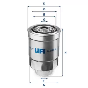 Image of 24.366.00 UFI Fuel Filter