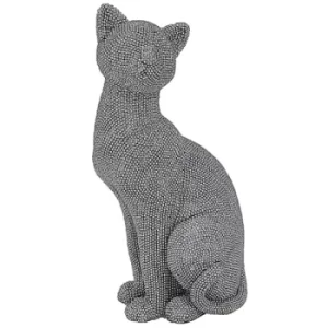 Image of Silver Art Cat Sitting Large
