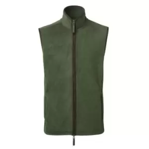 Image of Premier Mens Artisan Fleece Gilet (S) (Moss Green/Brown)