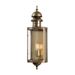 Image of Elstead Downing Street - 1 Light Outdoor Wall Lantern Light Solid Brass IP44, E27
