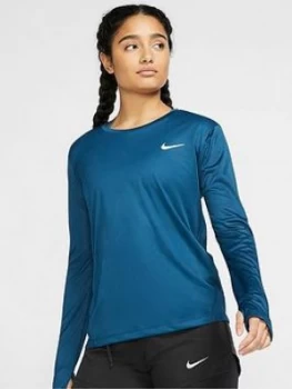 Image of Nike Running Ls Miler Top - Valerian Blue