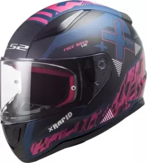 Image of LS2 FF353 Rapid Xtreet Helmet, pink-blue, Size S, pink-blue, Size S
