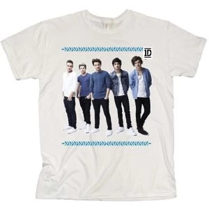Image of One Direction - College Wreath Womens Medium T-Shirt - White