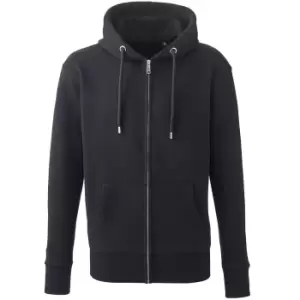 Image of Anthem Mens Organic Full Zip Hoodie (M) (Black)