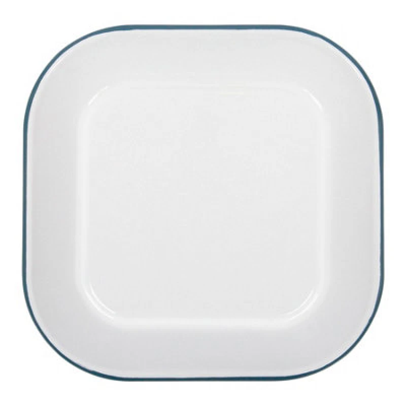 Image of Argon Tableware White Square Enamel Baking Tray - 24.5cm x 24.5cm White