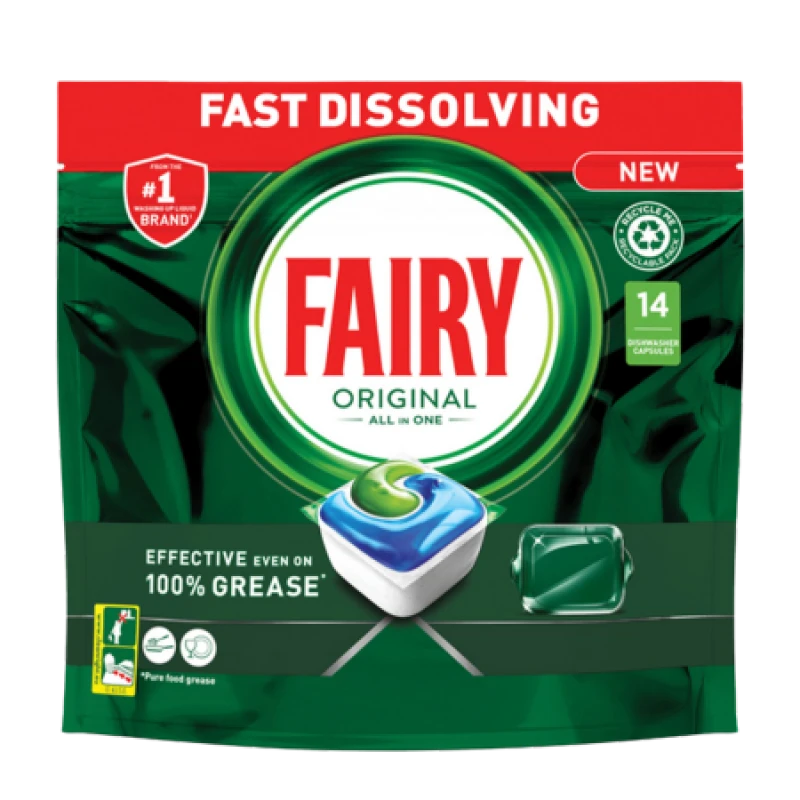 Image of Fairy Original All-in-One Dishwashing Tabs - 14 pcs. 522608