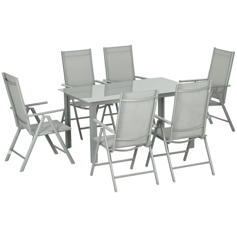 Image of Outsunny 7 Piece Garden Dining Set - Outsunny 5056725391249