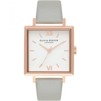 Image of Square Dials Rose Gold & Grey Watch