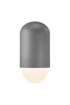 Image of Heka Outdoor Modern Wall Lamp Grey E27 IP54