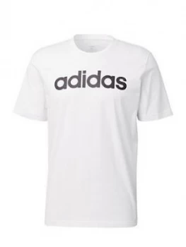 Image of Adidas Essential Linear Logo T-Shirt - White/Black