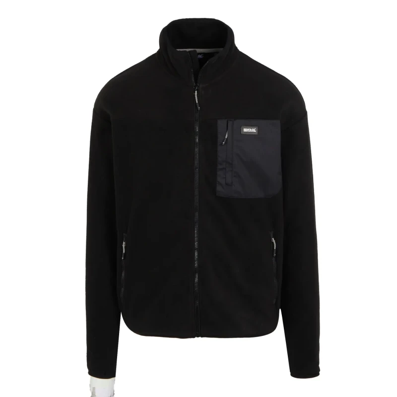 Image of Regatta Regatta Men 'Frankie' Full Zip Fleece in Black Size: 5X-Large Black 5XL Male 5063019892085