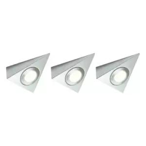 Image of NxtGen Florida Triangle LED Under Cabinet Light 2.6W Warm White 100° Brushed Nickel