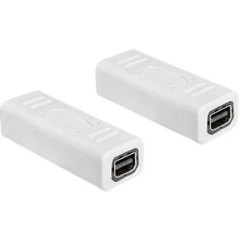 Image of Delock 65450 DisplayPort Adapter [1x Mini DisplayPort socket - 1x Mini DisplayPort socket] White