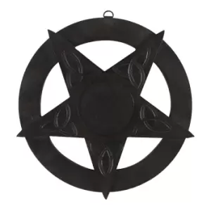 Image of 12" Black Wood Pentagram
