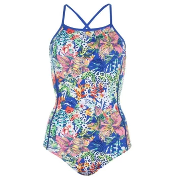 Image of Slazenger Cross Back Swimsuit Ladies - Blue Print