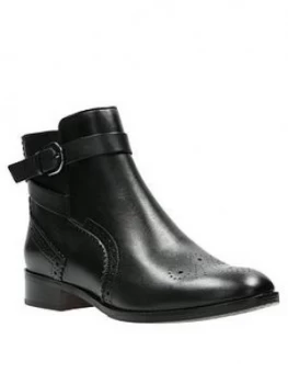 Image of Clarks Netley Olivia Buckle Ankle Boot - Black