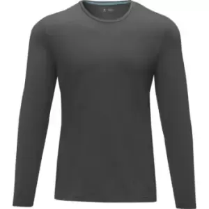 Image of Elevate Mens Ponoka Long Sleeve T-Shirt (L) (Storm Grey)