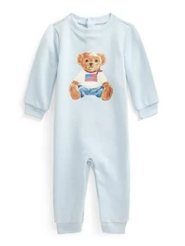 Image of Ralph Lauren Baby Boys Bear All In One - Blue Size 6 Months