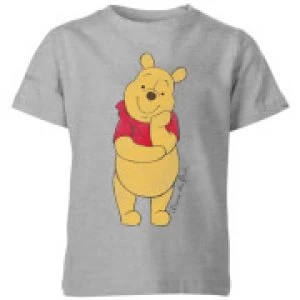 Image of Disney Winnie The Pooh Classic Kids T-Shirt - Grey - 7-8 Years