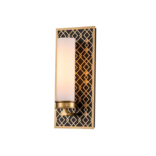 Image of Elstead Ziggy Glass Wall Light - Gold