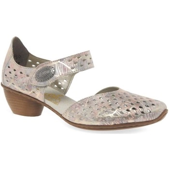 Image of Rieker Pink leather 'Illinois' Mary Jane open court shoes - 3.5