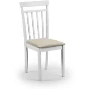 Image of Solid Wood White Lacquered Finish Highback Dining Chairs - Set Of 2 - Rena