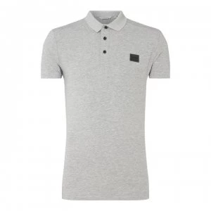 Image of Antony Morato Short Sleeve Polo Shirt - GREY MEL 9013