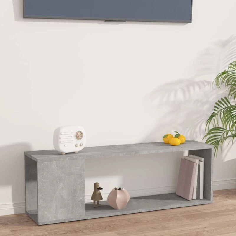 Image of VIDAXL TV Cabinet Concrete Grey 100x24x32cm Engineered Wood Vidaxl 8720286651216
