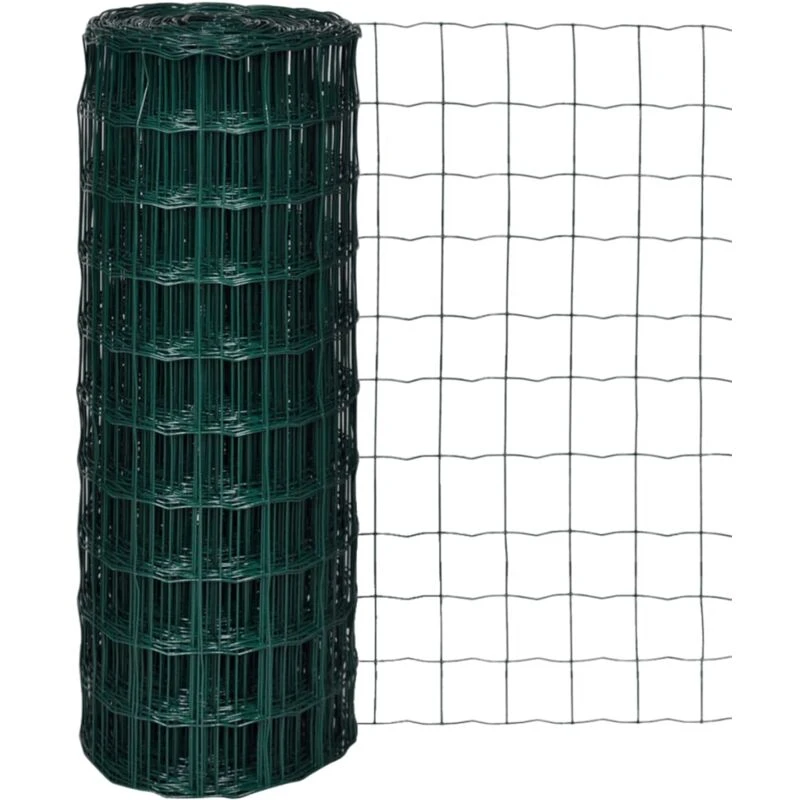 Image of vidaXL Euro Fence 10x1m with Mesh Outdoor Garden Farm Screen Panel Enclosure