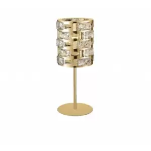 Image of Impex Lola 1 Light Table Lamp Gold Crystal