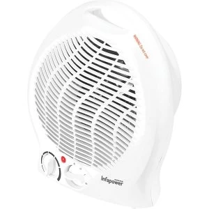 Image of Infapower X401 Upright Fan Heater 2000W White UK Plug