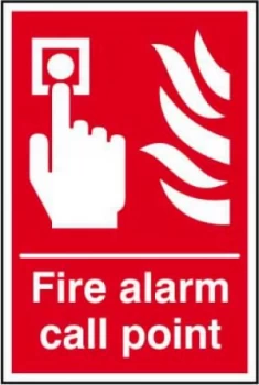 Image of Fire Alarm Call Point Sign Rigid 1mm PVC Brd