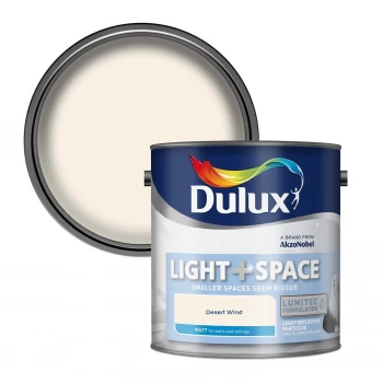 Image of Dulux Light & Space Desert Wind Matt Emulsion Paint 2.5L