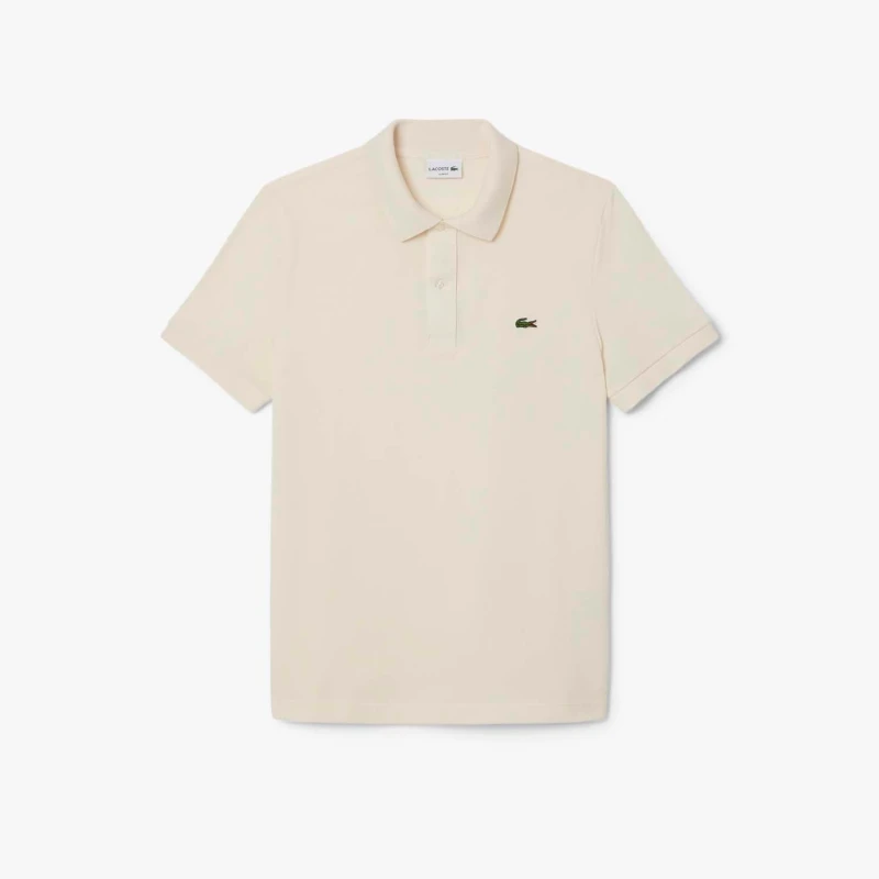 Image of Lacoste Slim Fit L.12.12 Piqu Polo Shirt - Cream Cream XS