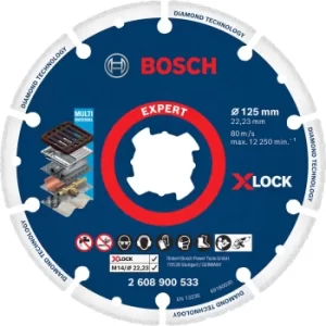 Image of Bosch X Lock Expert Diamond Metal Cutting Disc 125mm 1mm 22mm