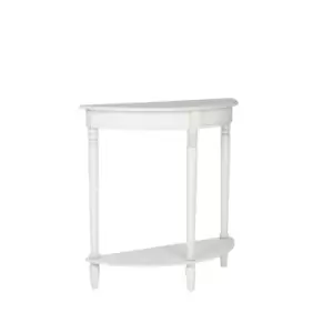 Image of Elizabeth White Pine Wood Half Moon Console K/D