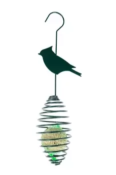 Image of Metal Spring Bird Feeder with Bird Decoration, Chaffinch