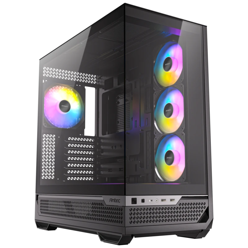 Image of Antec Antec C7 ARGB Mid Tower Tempered Glass PC Gaming Case - Black 3x 120mm & 1x 140mm ARGB Fans USB 3.2 Gen2 EATX/ATX/mATX/mITX Support 0-76