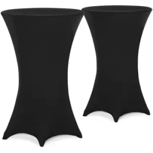 Image of 2x Bar Table Cover Diameter 60-65cm / 70-75cm / 80-85cm Colour Size Choice Stretch Fabric Cocktail Spandex Wedding Banquets Birthday bbq Party 2x