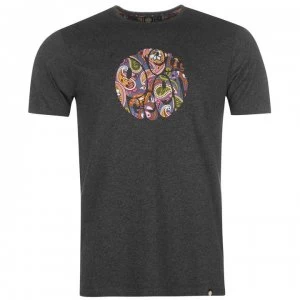 Image of Pretty Green Logo T Shirt - Dark Grey Marl