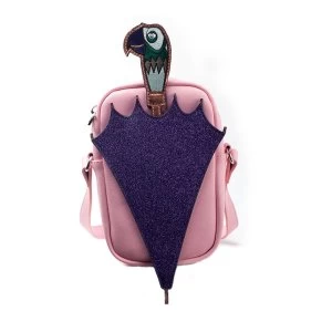 Image of Disney - Glitter Umbrella Womens Shaped Shoulder Bag - Pink/Purple